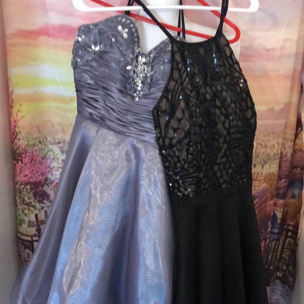 Black and gray homecoming dresses size 5